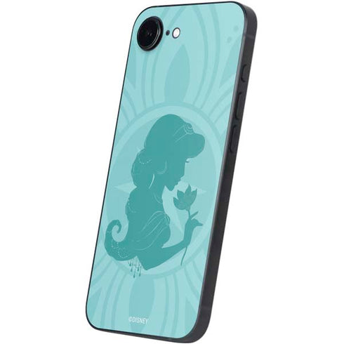 Disney Aladdin Princess Jasmine Silhouette Flower iPhone 16e Skin